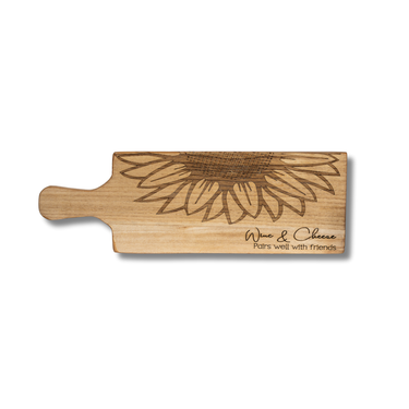 Wine and Cheese Serving Board with Handle - Unicorn Fart Productions